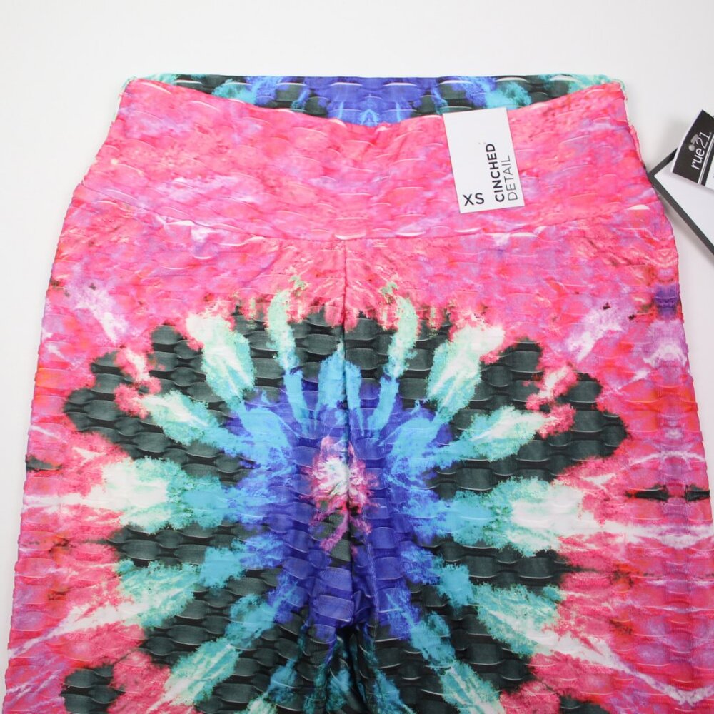 NWT Rue21 Womens XS Printed Cinched Detail Fitted Leggings - Picture 4 of 6